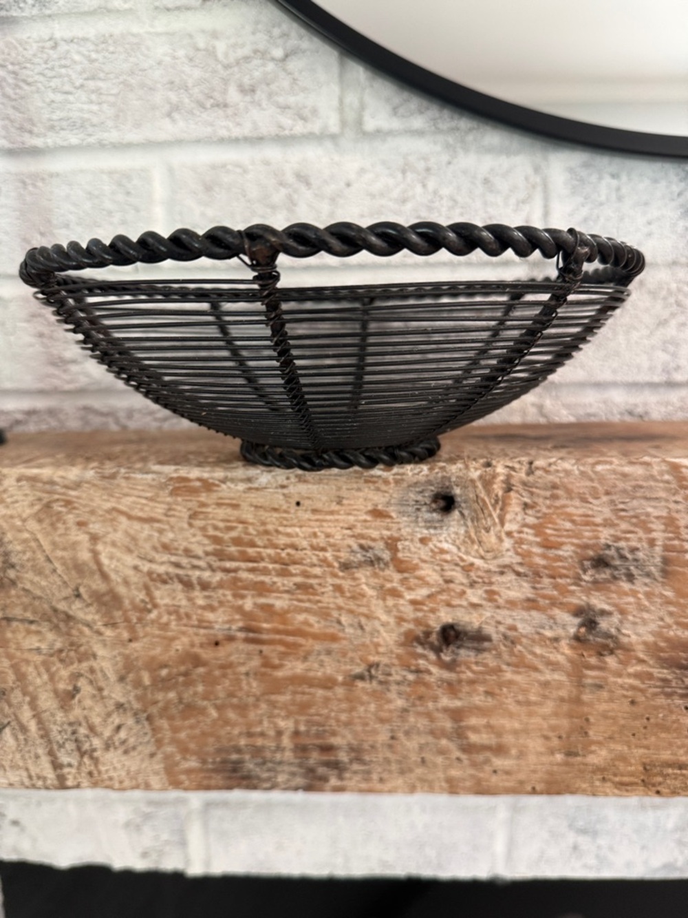 Black Woven Wire Decorative Bowl - Picture 2 of 6